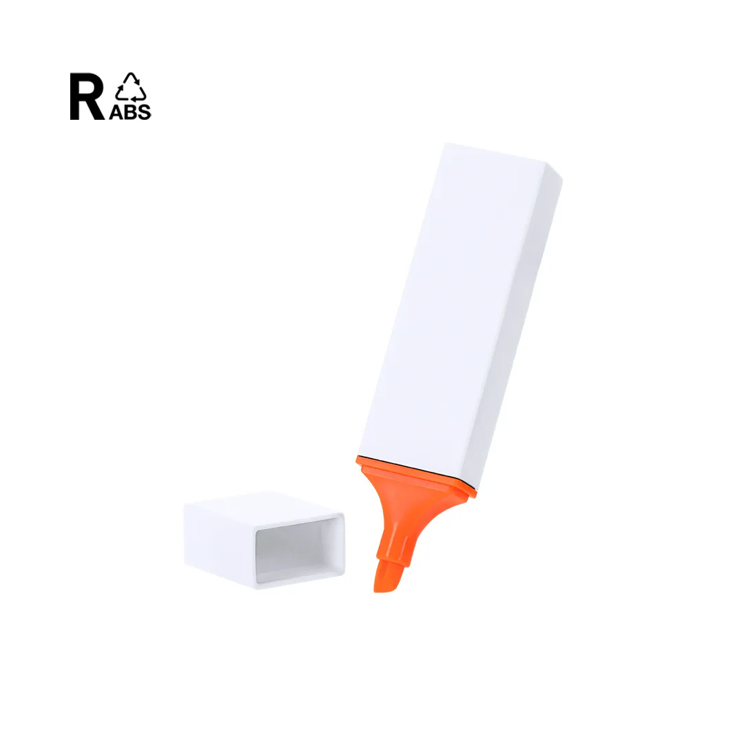 Marcador fluorescente feito de ABS reciclado