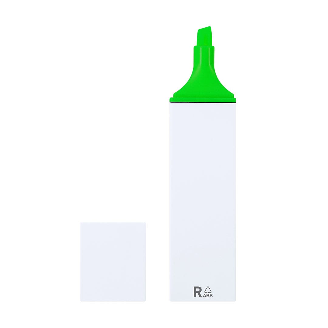 Marcador fluorescente feito de ABS reciclado