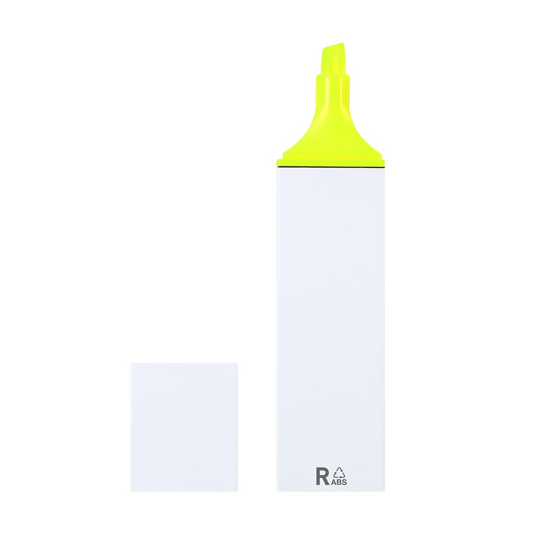 Marcador fluorescente feito de ABS reciclado
